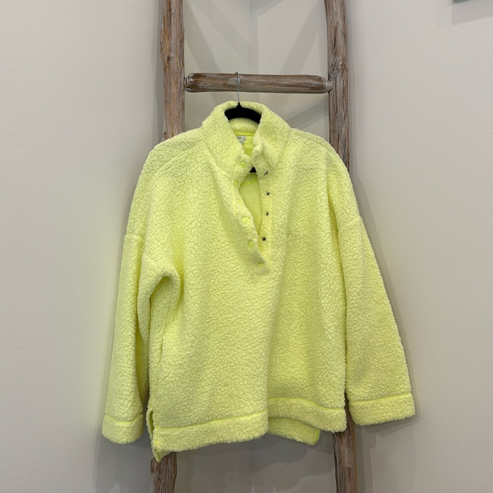 Aerie Neon Yellow Fleece Sweater
